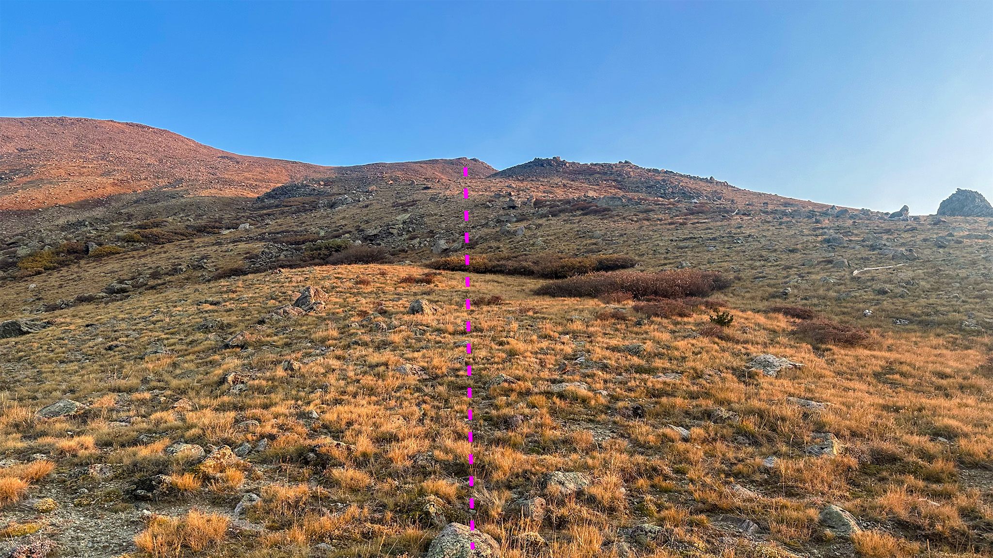 Once above treeline, make a beeline up the South Ridge of Mt. Oxford.