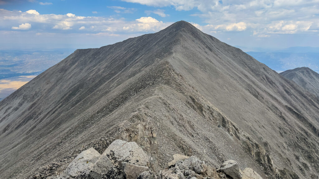Summit of Mt. Princeton seen from the false summit.