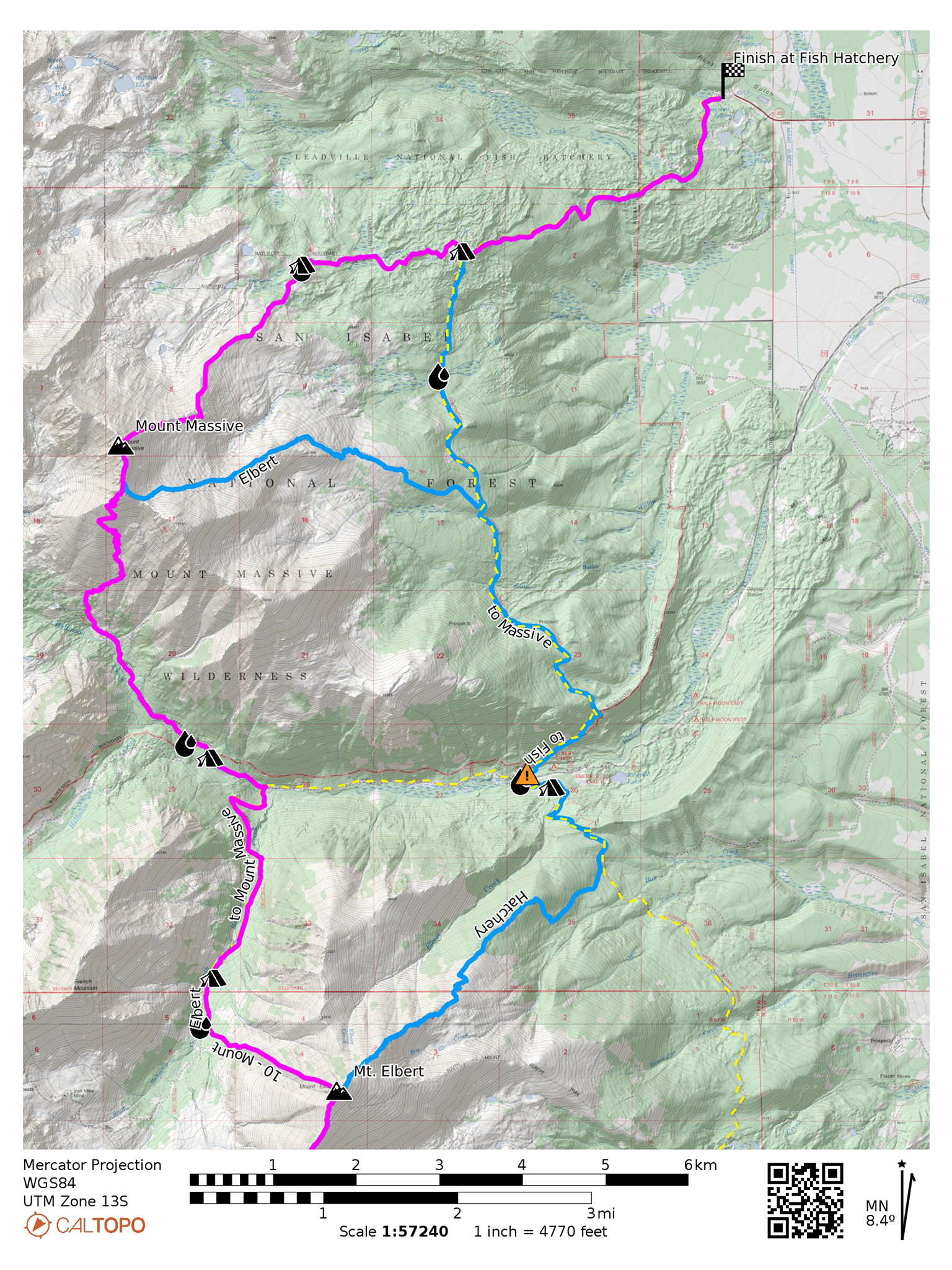 Mount Elbert to Mount Massive and finish at Fish Hatchery